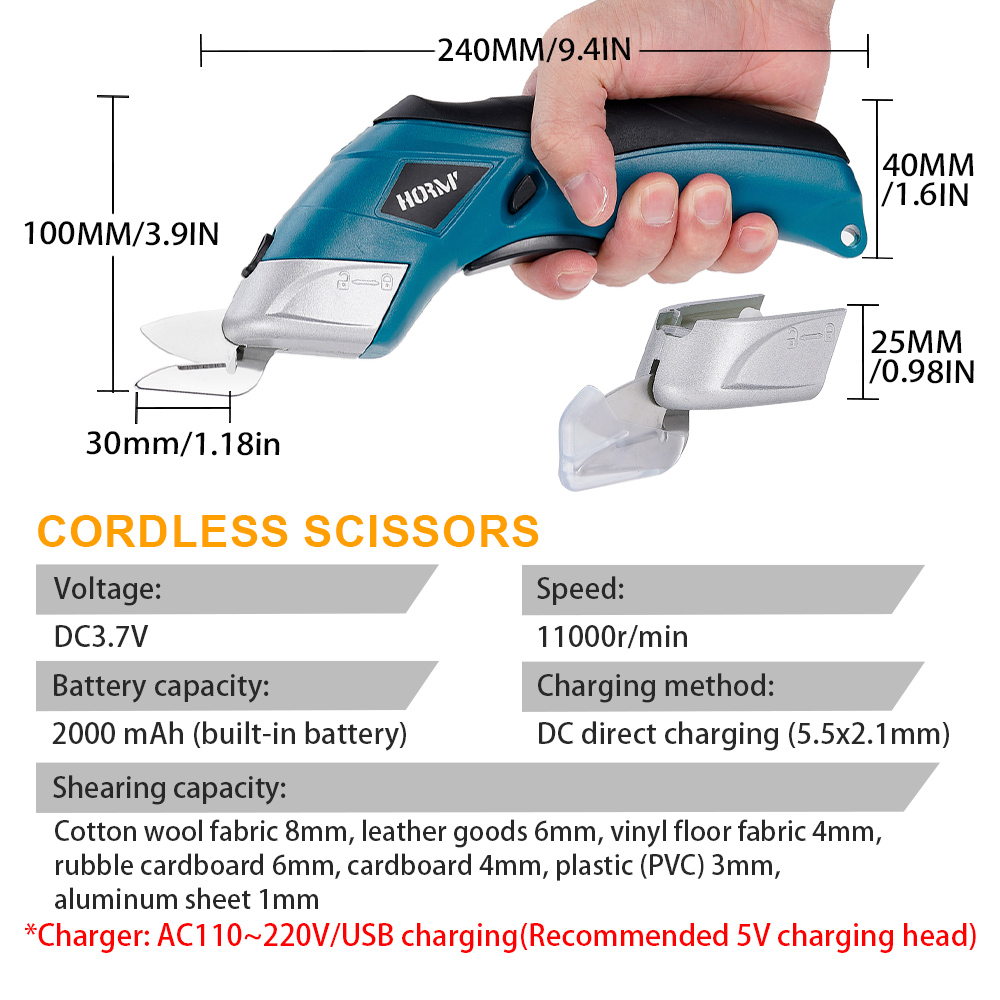 Hormy 3.6V Charging Small Scis - Leatherworking Equipment recension och pris