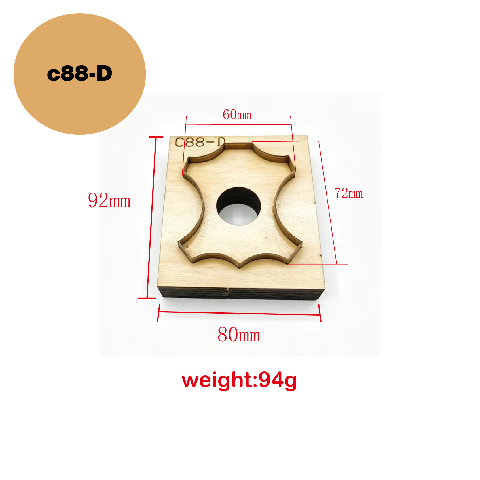 C88 Quadrilateral Floral Leath - Leatherworking Equipment recension och pris