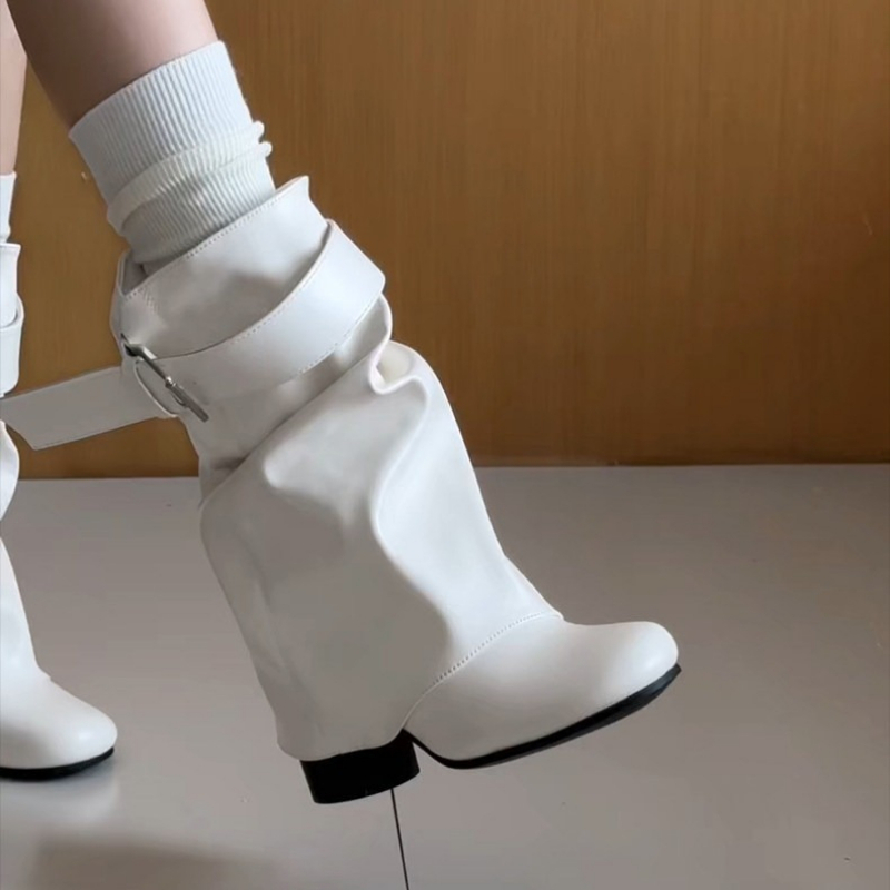 New Women Slouchy Mid Calf Lea - Belt Buckle Blank recension och pris