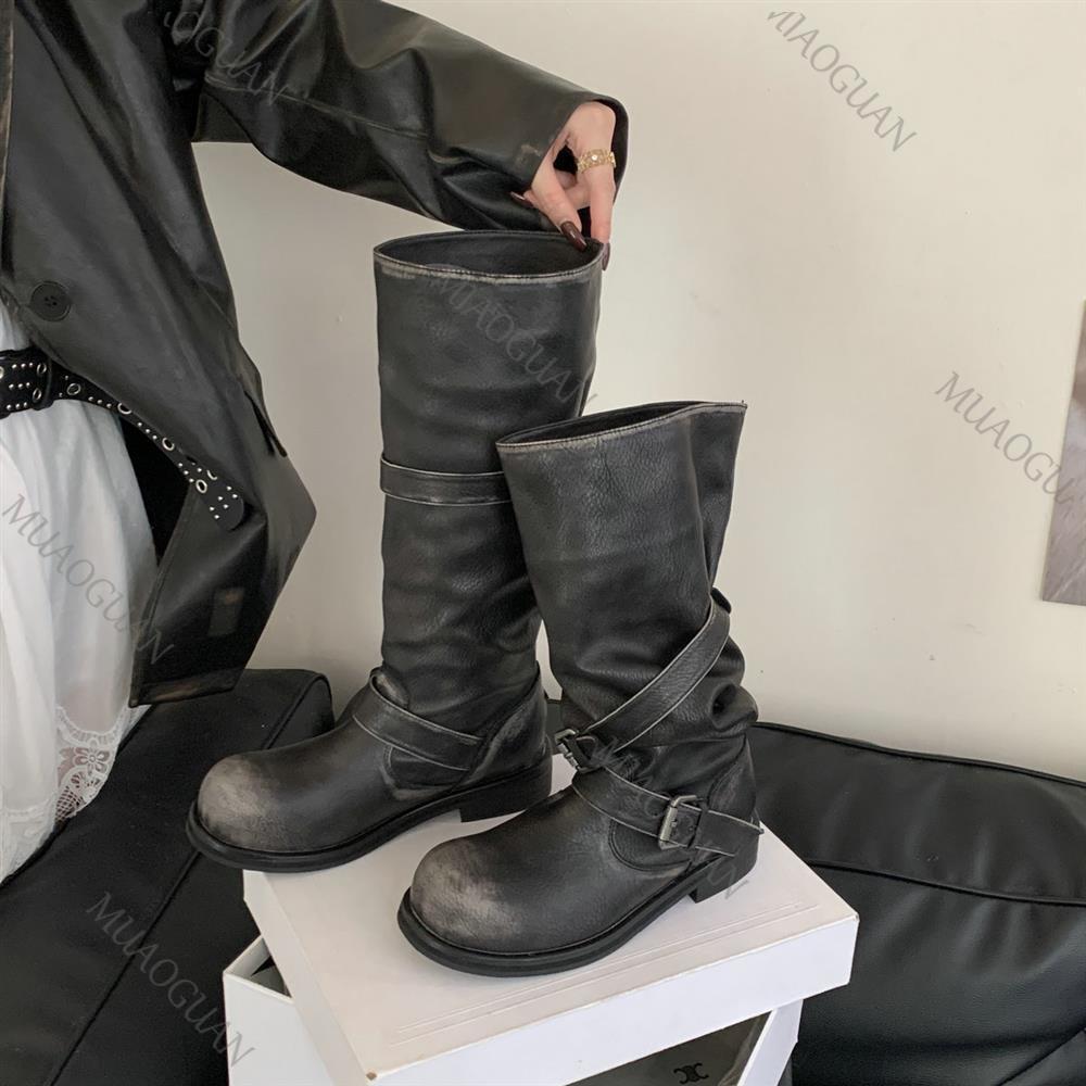 Spring Autumn Chunky Heel Thig - Belt Buckle Blank recension och pris