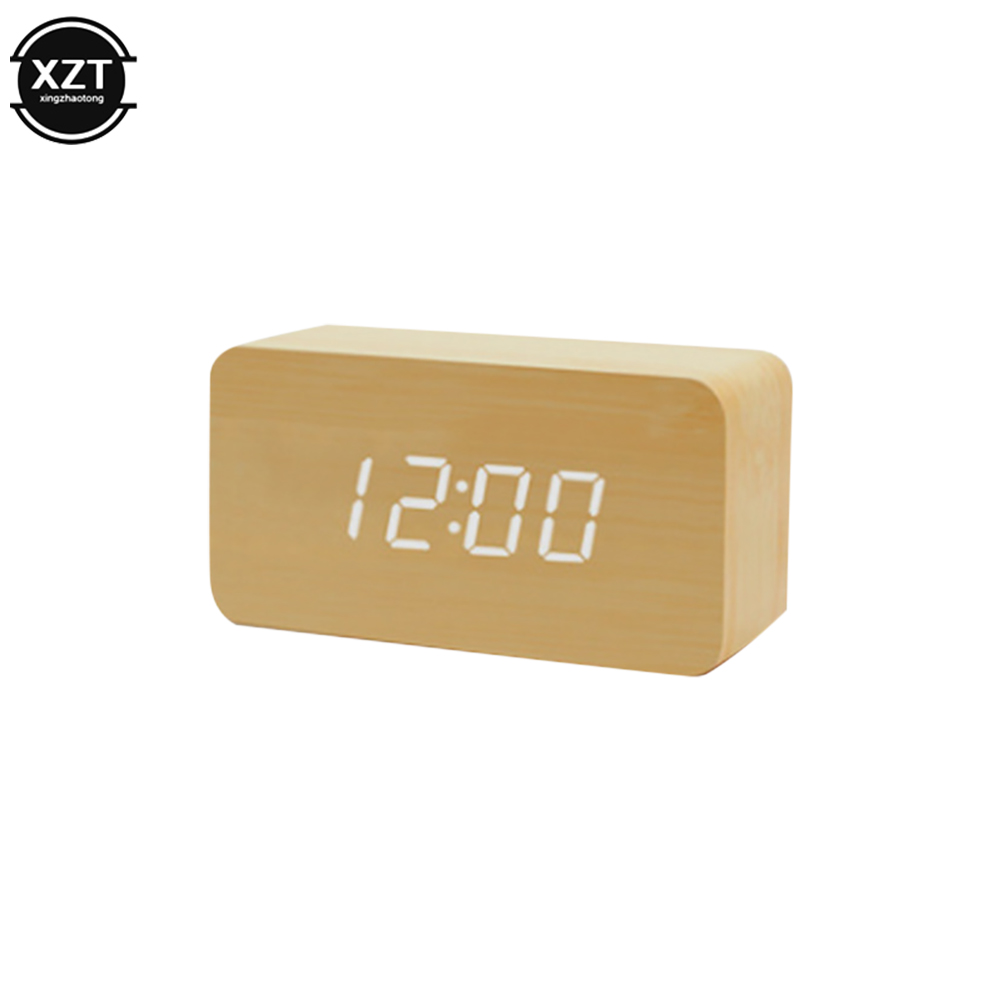 Fashion Alarm Clock LED Wooden - Leatherwork Desk recension och pris