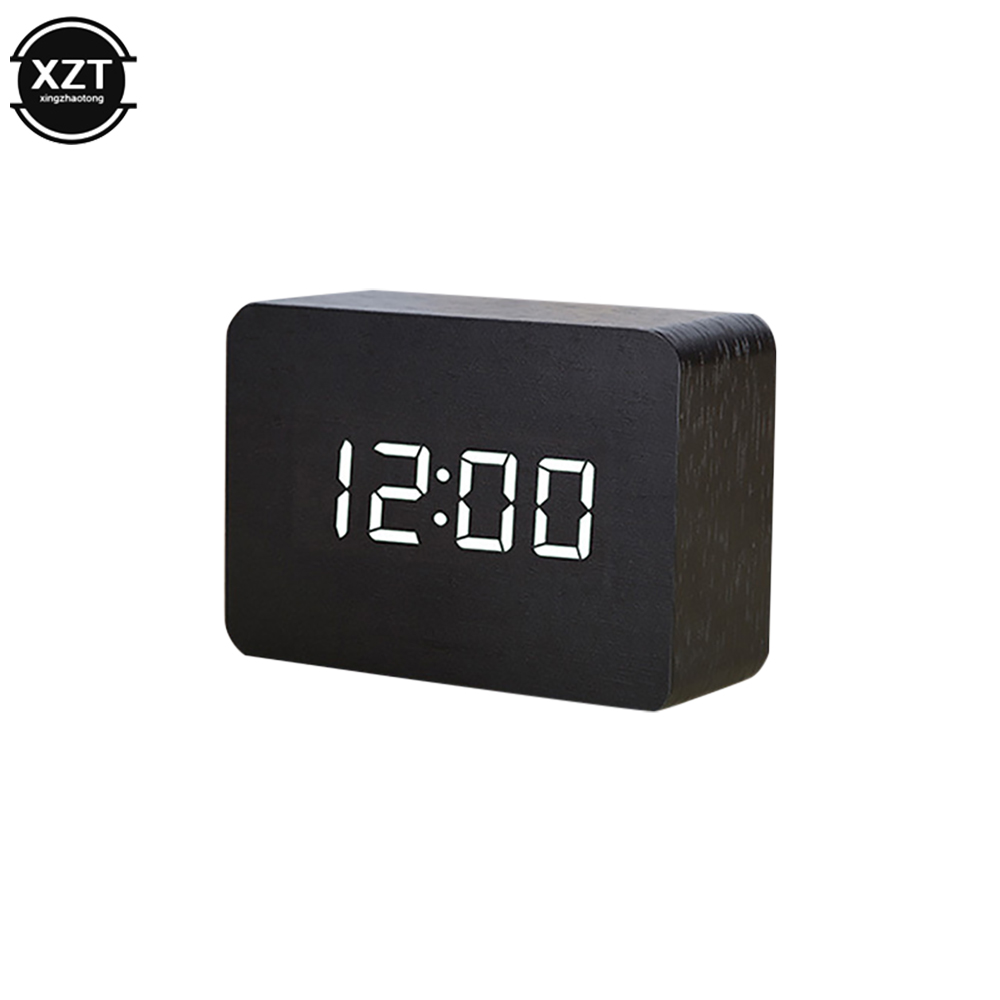 Fashion Alarm Clock LED Wooden - Leatherwork Desk recension och pris