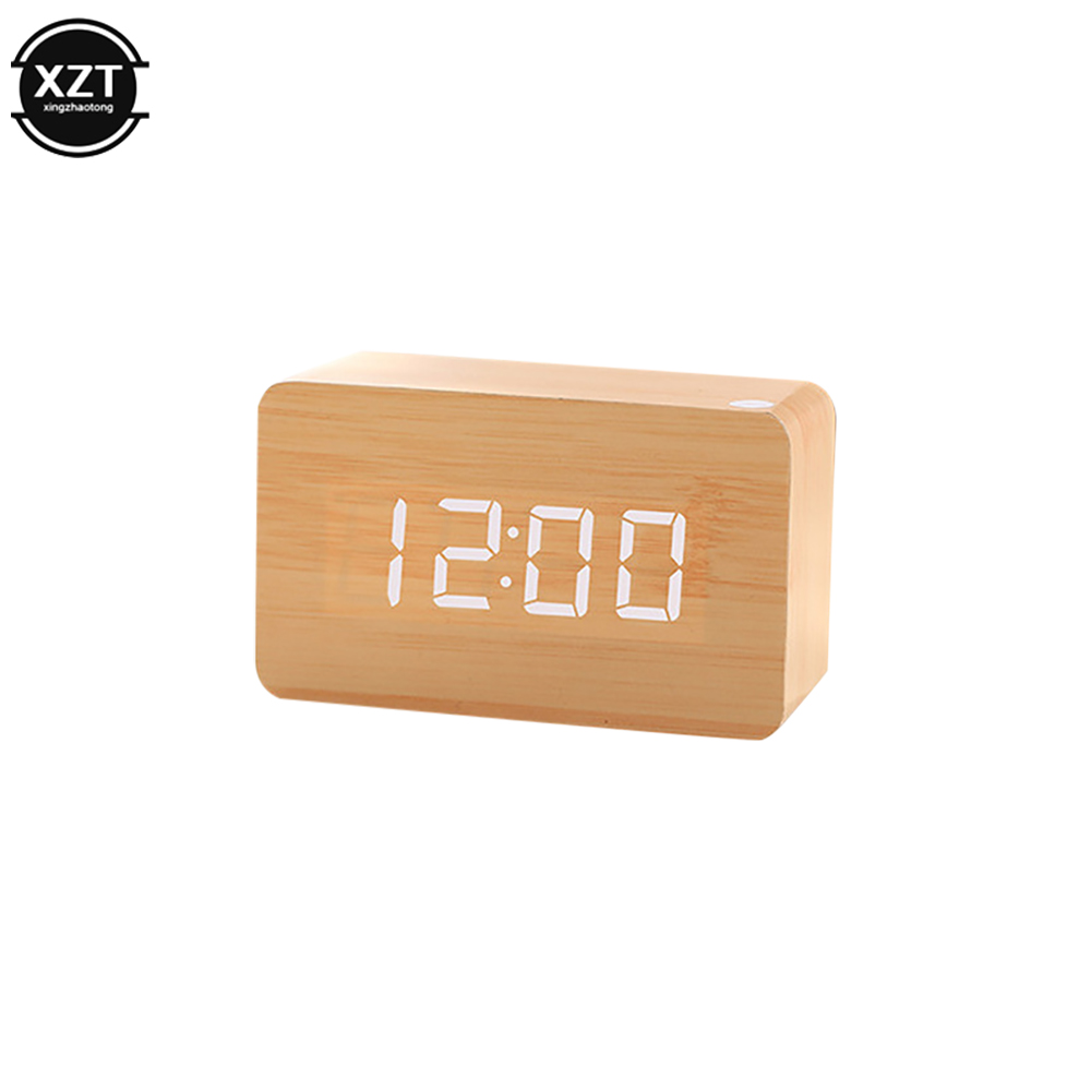 Fashion Alarm Clock LED Wooden - Leatherwork Desk recension och pris